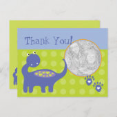 Purple Dinosaur誕生日写真ありがとう ポストカード (正面/裏面)