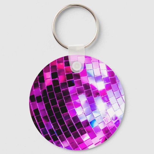 Purple Disco Ball キーホルダー (正面)