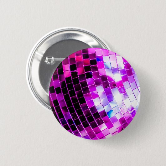Purple Disco Ball 缶バッジ (正面&裏面)