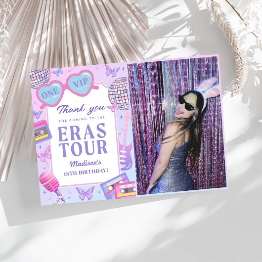 Purple Disco In My誕生日時代の誕生日写真 サンキューカード