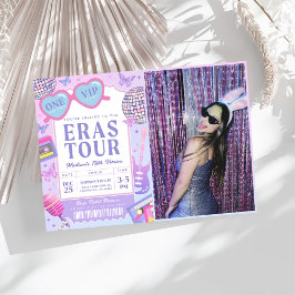 Purple Disco In My誕生日時代の誕生日写真 招待状