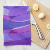 Purple Dolphin Swim Abstract Artsy Towel キッチンタオル (四つ折り)