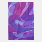 Purple Dolphin Swim Abstract Artsy Towel キッチンタオル (縦)