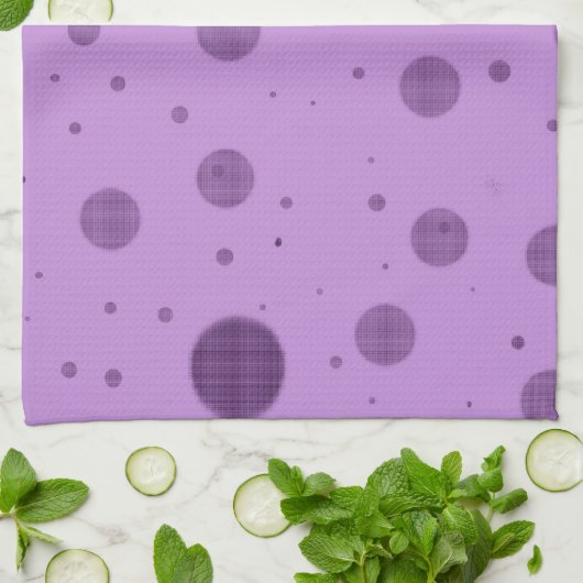 Purple Dot Chaos キッチンタオル (折り畳み)