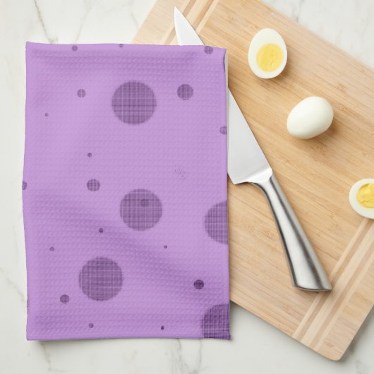 Purple Dot Chaos キッチンタオル (四つ折り)