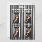 Purple double Celebration Graduation Party 4 photo 招待状 (裏面)