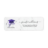 Purple Double Graduation Return Address ラベル (正面)