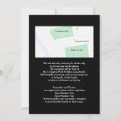 Purple Dragon and Roses Gothic Wedding Invitation 招待状 (裏面)