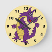 Purple Dragon Design ラウンド壁時計 (正面)