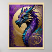 Purple Dragon Ready To Frame Art Print ポスター (正面)