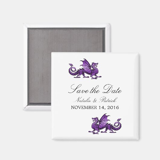 Purple Dragon Save the Date Magnet マグネット (正面/裏面)