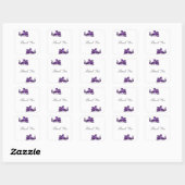 Purple Dragon Thank You Stickers スクエアシール (シート)