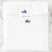 Purple Dragon Thank You Stickers スクエアシール (バッグ)