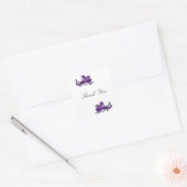 Purple Dragon Thank You Stickers スクエアシール (封筒)