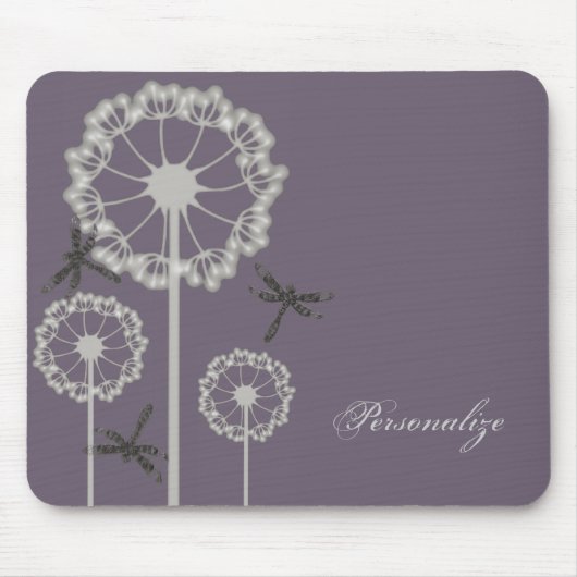 Purple Dragonflies Mousepad マウスパッド (正面)