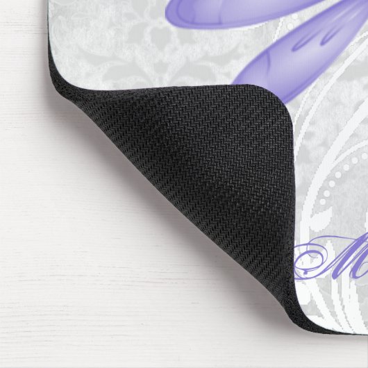 Purple Dragonfly Personalized Mousepad マウスパッド (コーナー)