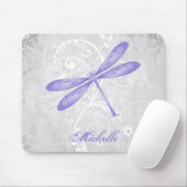 Purple Dragonfly Personalized Mousepad マウスパッド (マウス)