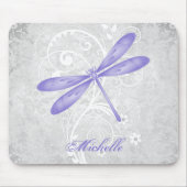 Purple Dragonfly Personalized Mousepad マウスパッド (正面)
