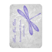 Purple Dragonfly Save The Date Magnet マグネット (縦)