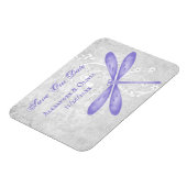 Purple Dragonfly Save The Date Magnet マグネット (左側)