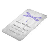 Purple Dragonfly Save the Date Magnet マグネット (左側)