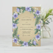 Purple Earthy Woodland Wedding 招待状 (スタンド正面)