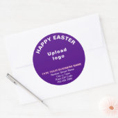 Purple Easter Business Round Sticker ラウンドシール (封筒)