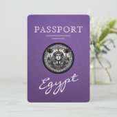 Purple Egypt Passport Wedding Save the Date セーブザデート (スタンド正面)