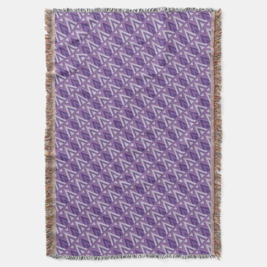 Purple Egyptain Pattern Throw Blanket スローブランケット (正面縦)