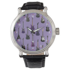 💜 Purple electric guitars Watch 腕時計