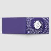 Purple Elegant Damask Wedding ゲストブック (全面)
