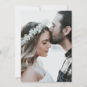 Purple Elegant Modern Script Photo Wedding 招待状 (裏面)