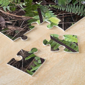 Purple Elephant Ears, Red Impatiens, Green Ferns ジグソーパズル (側面)