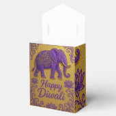 Purple Elephant Happy Diwali フェイバーボックス (オープン)