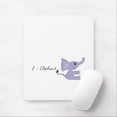 Purple Elephant Mouse Pad - Cute E-Elephant Desk M マウスパッド (マウス)