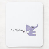 Purple Elephant Mouse Pad - Cute E-Elephant Desk M マウスパッド (正面)