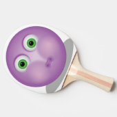 Purple Emoji -顔 卓球ラケット (横)