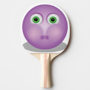 Purple Emoji -顔 卓球ラケット