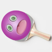 Purple Emoji -顔 卓球ラケット (横)