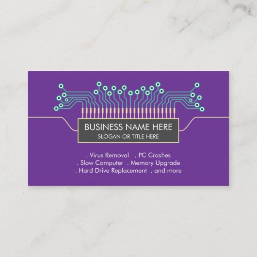 purple engineer Science Circuit Board Code 名刺 (裏面)