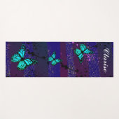 Purple Ephemera vibrant color art ヨガマット (正面(横))