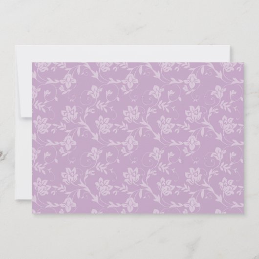 Purple Eucalyptus Floral Wedding Invitation 招待状 (裏面)
