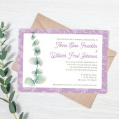 Purple Eucalyptus Floral Wedding Invitation 招待状