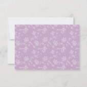 Purple Eucalyptus Floral Wedding RSVP Card 招待状 (裏面)