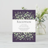 Purple Eucalyptus Wedding Reception エンクロージャーカード (スタンド正面)