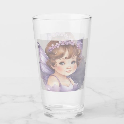 Purple fairy fantasy Glass Cup タンブラーグラス (正面)