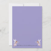  Purple Fairy Floral Woodland Birthday Invitation 招待状 (裏面)