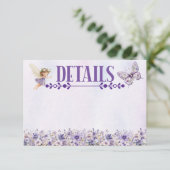 Purple Fairy Watercolor Floral Birthday Details  (スタンド正面)