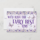 Purple Fairy Watercolor Floral Birthday Details  (裏面)