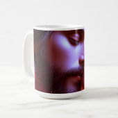 Purple Father Baby Glow コーヒーマグカップ (正面左)